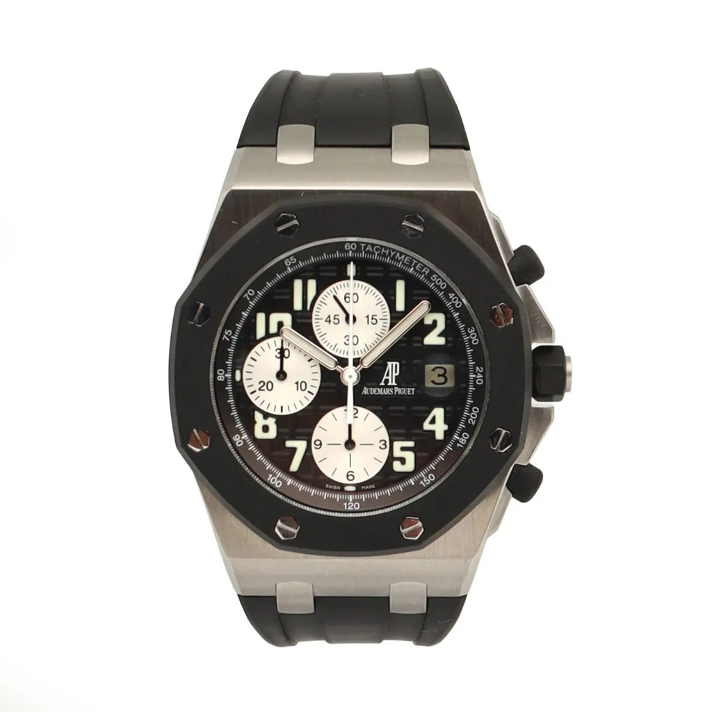 Front Full View Of Audemars Piguet 25940SK.OO.D002CA.01.A Stainless Steel Watch Pre Owned Condition Good