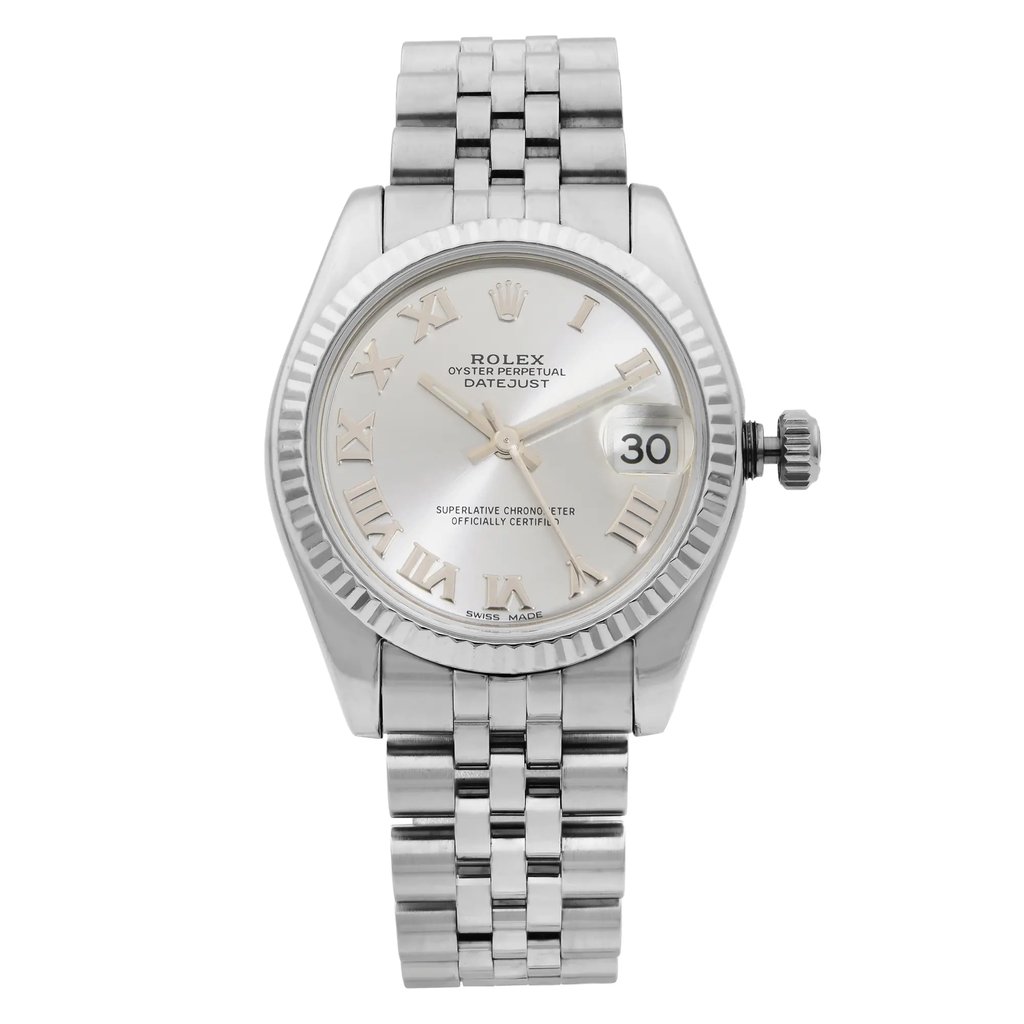 Front Full View Of Rolex 178274 Stainless Steel Watch Pre Owned Condition {Product Condition}