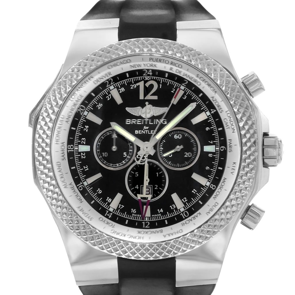 Up Close Front Facing Picture Of Breitling A4736212/B919-210S Stainless Steel Watch Pre Owned Condition