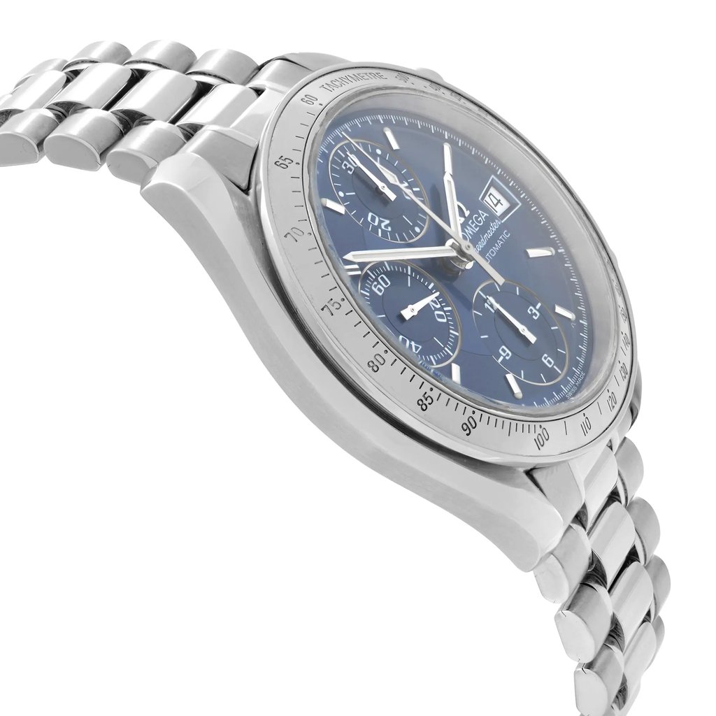 View Of Opposite Crown Facing Side Of OMEGA 3511.80.00 Stainless Steel Watch Pre Owned Condition
