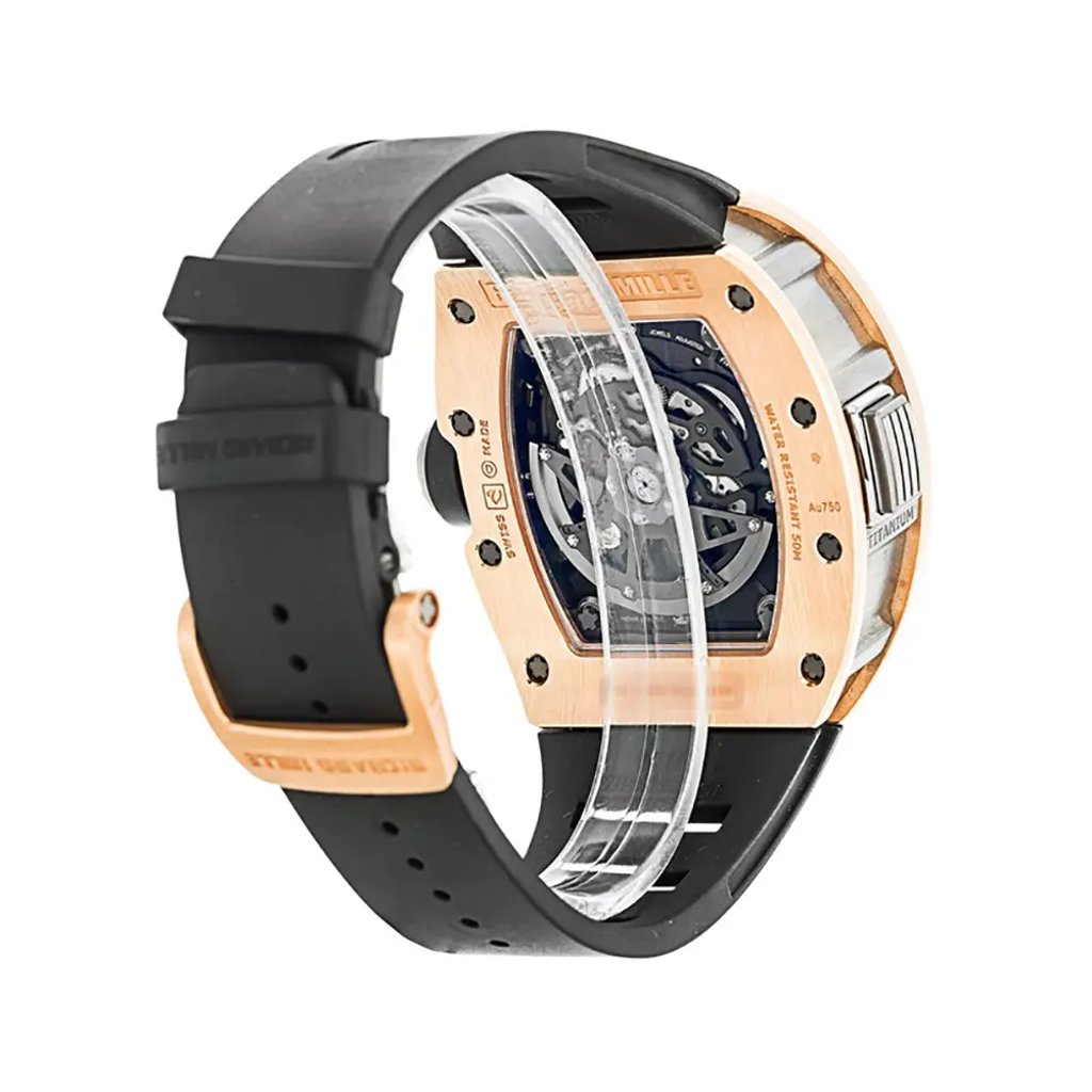 View Of Opposite Crown Facing Side Of Richard Mille RM 11-02 Titanium,Rose Gold Watch Pre Owned Condition