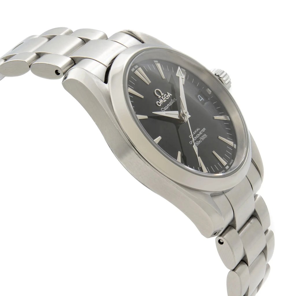 View Of Opposite Crown Facing Side Of OMEGA 2504.50.00 Stainless Steel Watch Pre Owned Condition