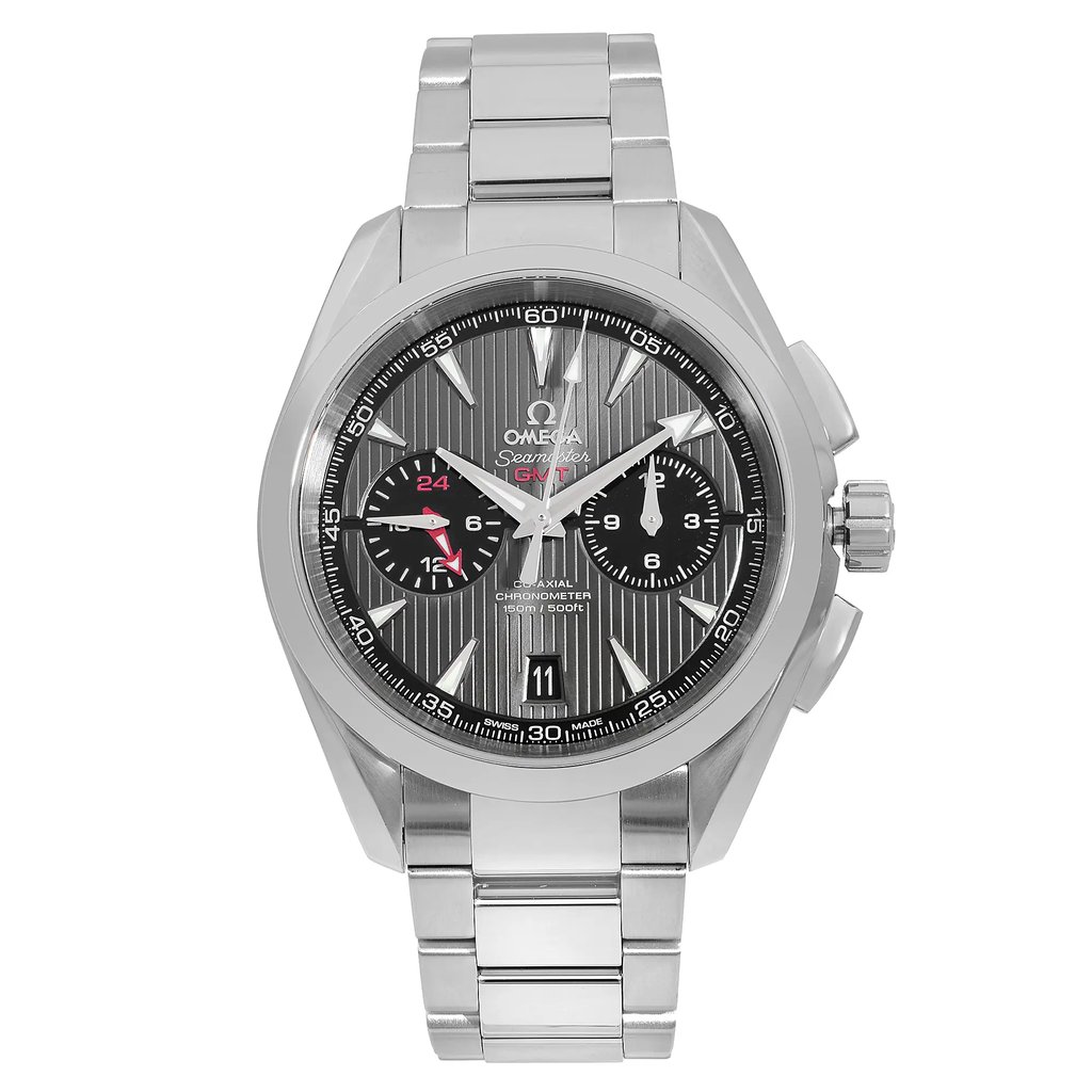 Front Full View Of OMEGA 231.10.43.52.06.001 Stainless Steel Watch Unworn Condition {Product Condition}