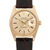 Up Close Front Facing Picture Of Rolex 1601 Yellow Gold Watch Pre Owned Condition