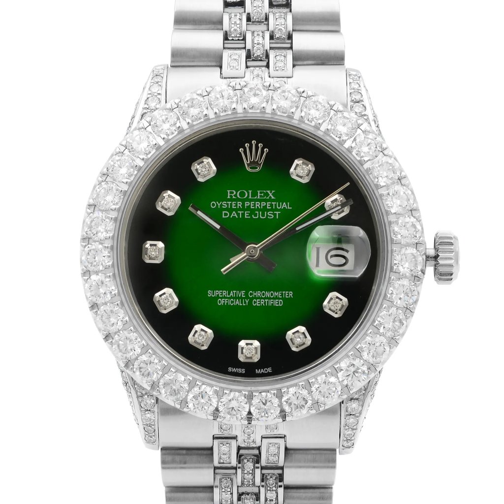 Up Close Front Facing Picture Of Rolex 16030 Stainless Steel Watch Pre Owned Condition