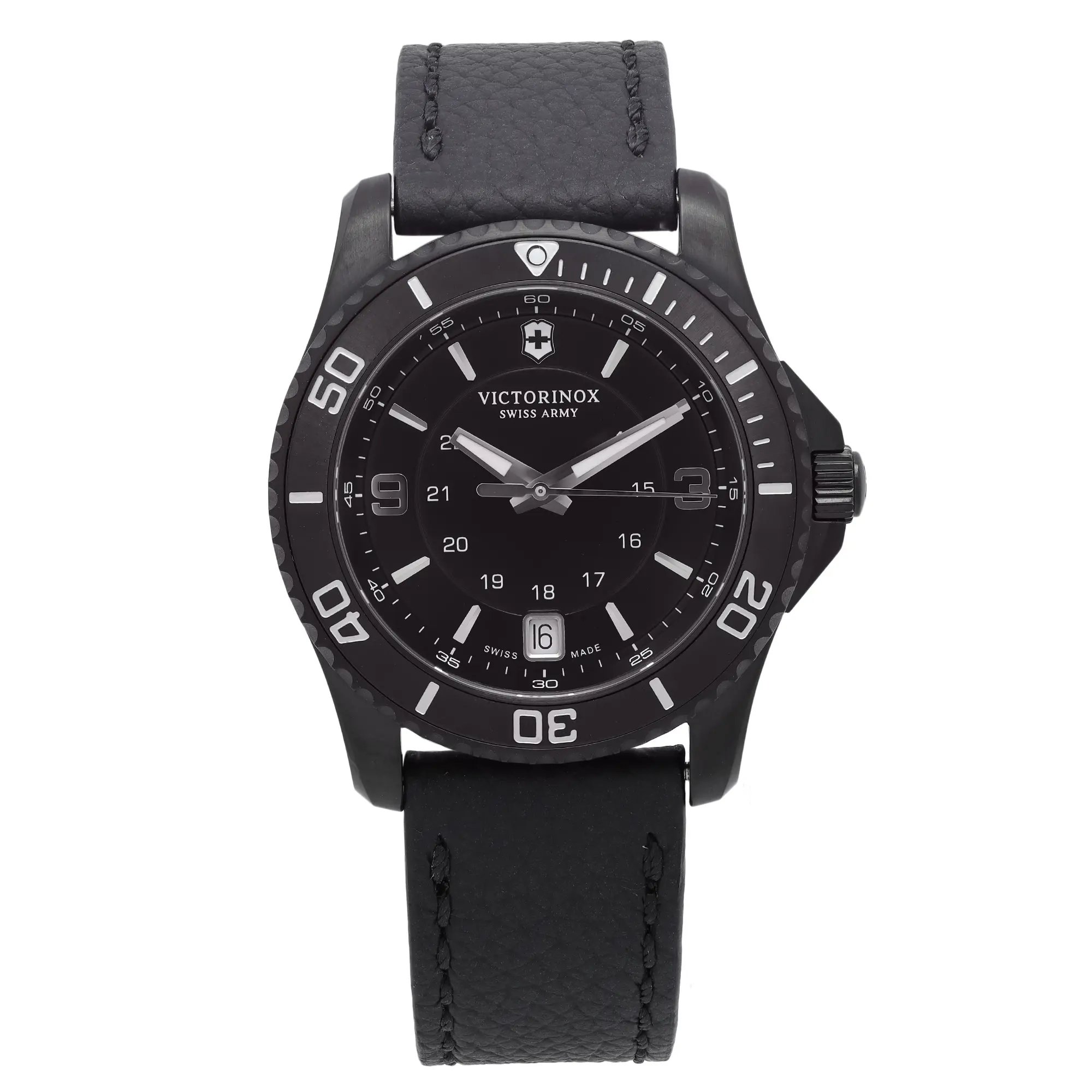 Front Full View Of Victorinox 241788 Stainless Steel Watch Unworn Condition Excellent