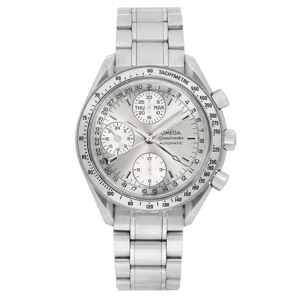 Front Full View Of OMEGA 3523.30.00 Stainless Steel Watch Pre Owned Condition Good
