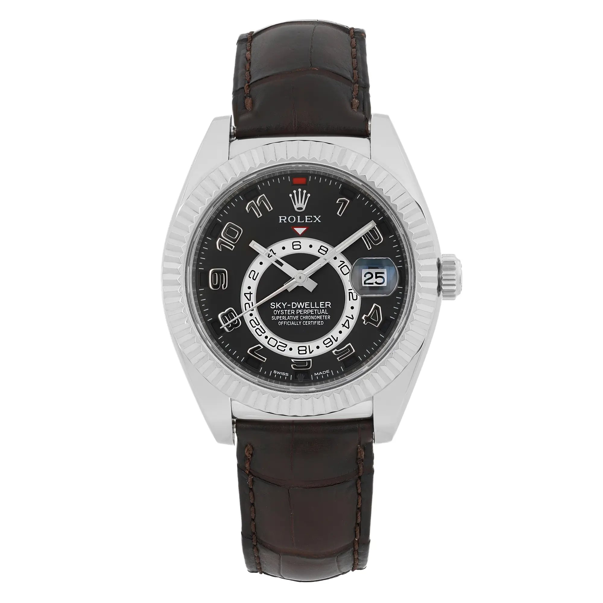 Front Full View Of Rolex 326139 Stainless Steel Watch Pre Owned Condition Good