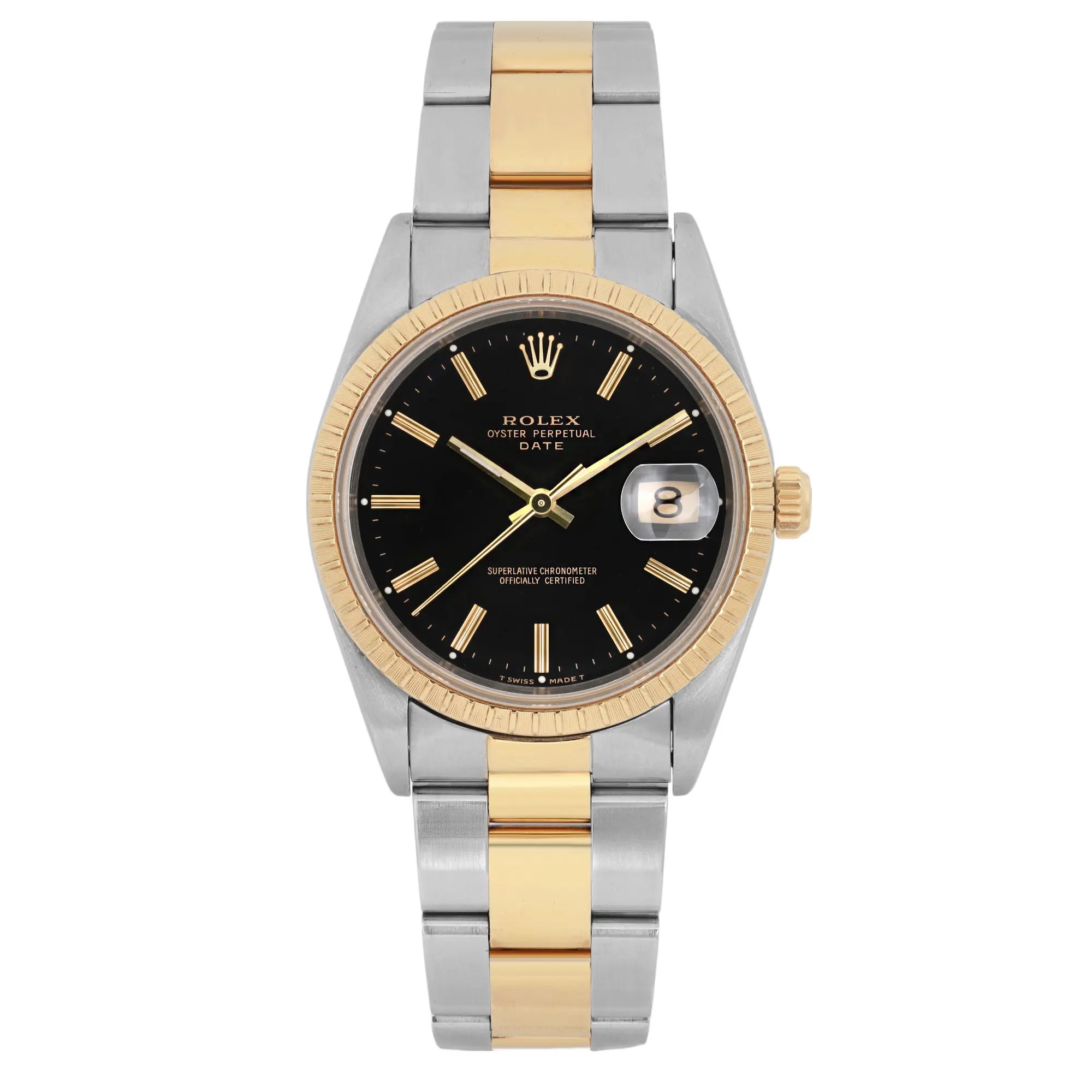 Front Full View Of Rolex 15223 Stainless Steel Watch Pre Owned Condition {Product Condition}
