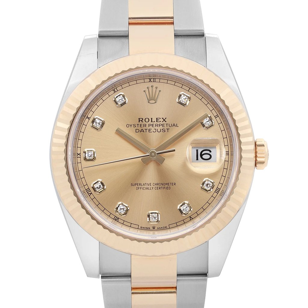 Up Close Front Facing Picture Of Rolex 126333 Stainless Steel Watch Unworn Condition