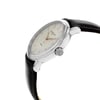 An image of a Wristwatch by RAYMOND WEIL. This Pre Owned item is designed for Men, featuring a Dress/Formal style. It has a Quartz movement and an Analog display with a Silver dial color. The indices include 12-Hour Dial,Non-Numeric Hour Marks. The band is made of Leather and the case is made of Stainless Steel. The watch has a Round shape with a case size of 39 mm and a case thickness of 8 mm.