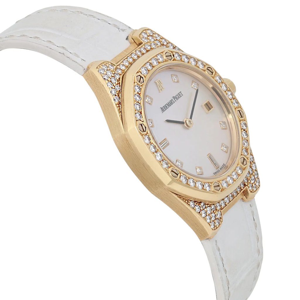 View Of Opposite Crown Facing Side Of Audemars Piguet N/A Yellow Gold Watch Pre Owned Condition