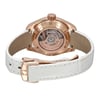 Back View Of Exhibition Back Case And Closed Leather Band Of OMEGA 231.58.30.20.55.001 Watch Unworn Condition