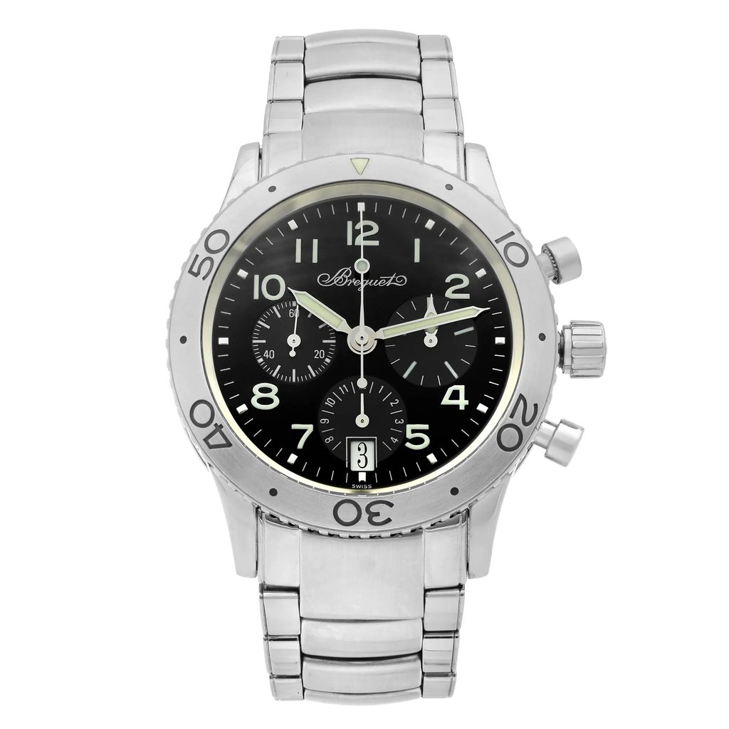 Front Full View Of Breguet 3820ST/H2/SW9 Stainless Steel Watch Pre Owned Condition {Product Condition}