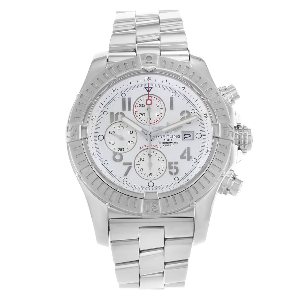 Front Full View Of Breitling A1337011/A699-135A Stainless Steel Watch Display Model Condition {Product Condition}