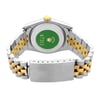 Back View Of {Caseback} Back Case And Closed Stainless and Solid Gold Band Of Rolex 67513 Watch Pre Owned Condition