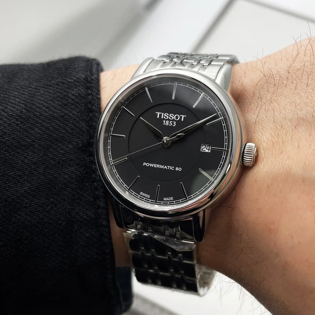 Front Full View Of Tissot T085.407.11.051.00 Stainless Steel Watch Unworn Condition {Product Condition}
