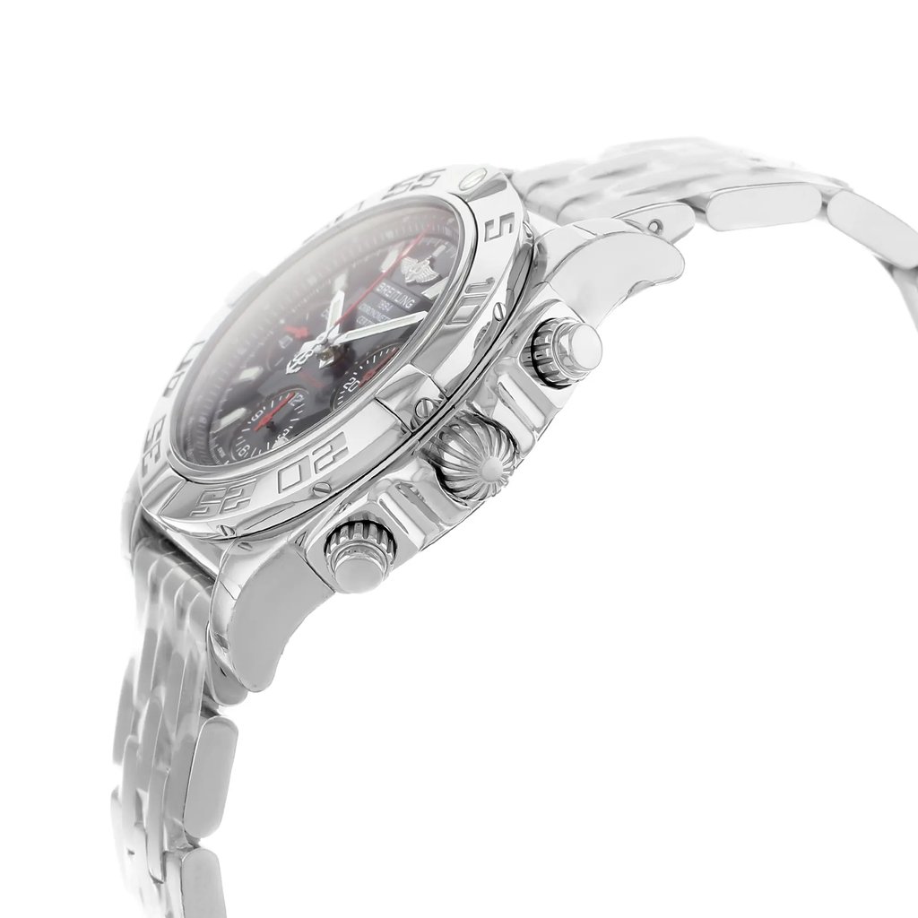 View Of Crown Facing Side Of Breitling AB014112/BB47-378A Stainless Steel Watch Unworn Condition