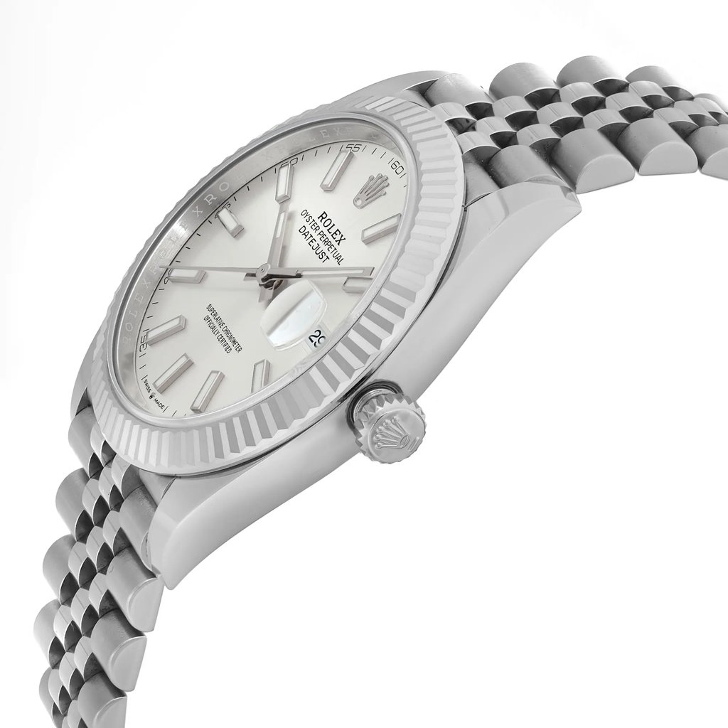 View Of Crown Facing Side Of Rolex 126334 Stainless Steel Watch New Condition