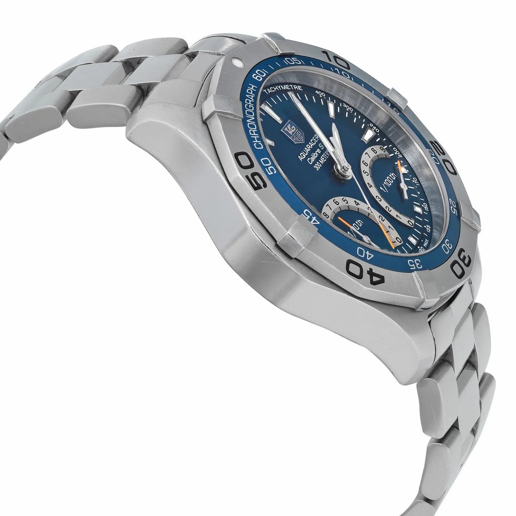 View Of Opposite Crown Facing Side Of TAG Heuer CAF7012.BA0815 Stainless Steel Watch Pre Owned Condition