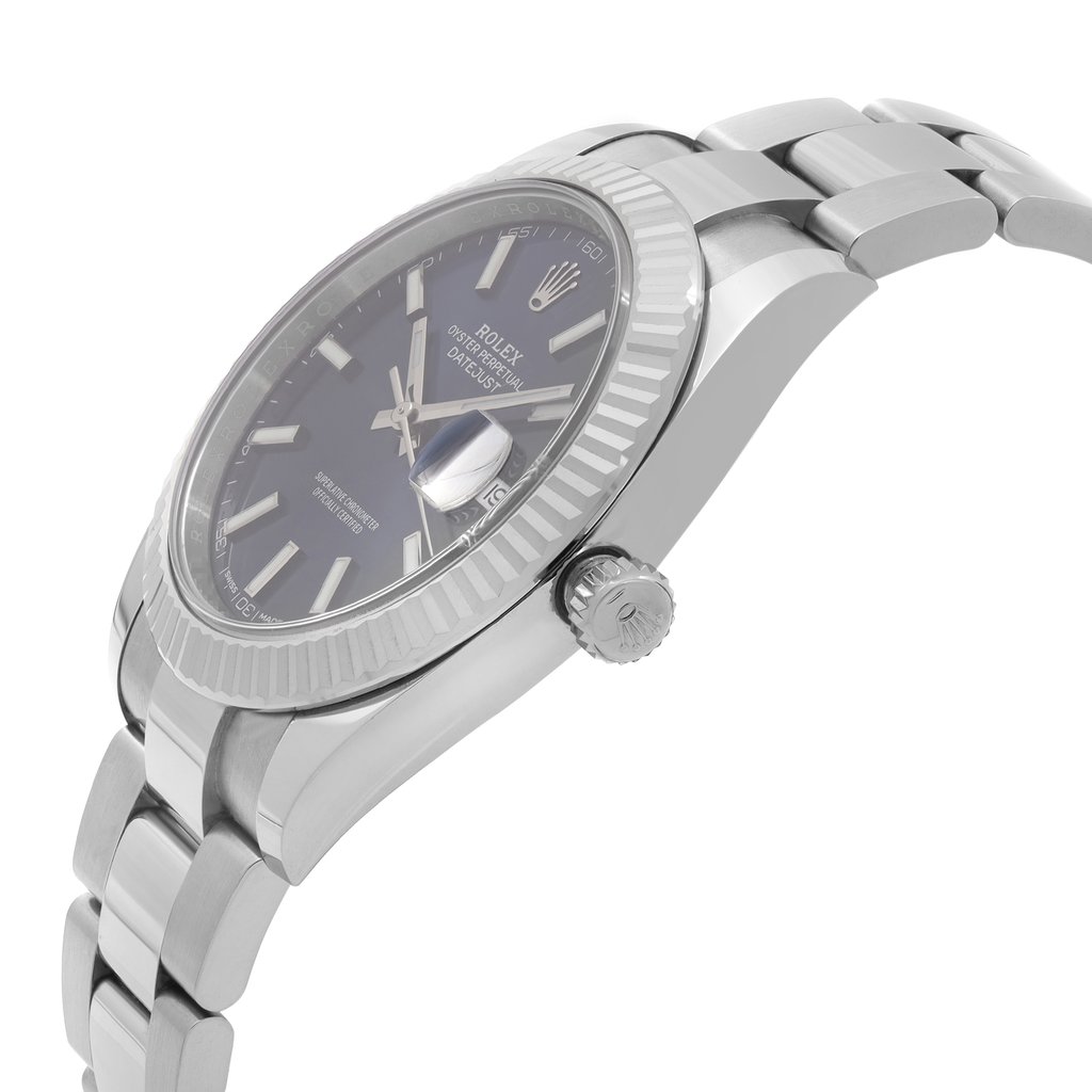 View Of Crown Facing Side Of Rolex 126334 Stainless Steel Watch Pre Owned Condition
