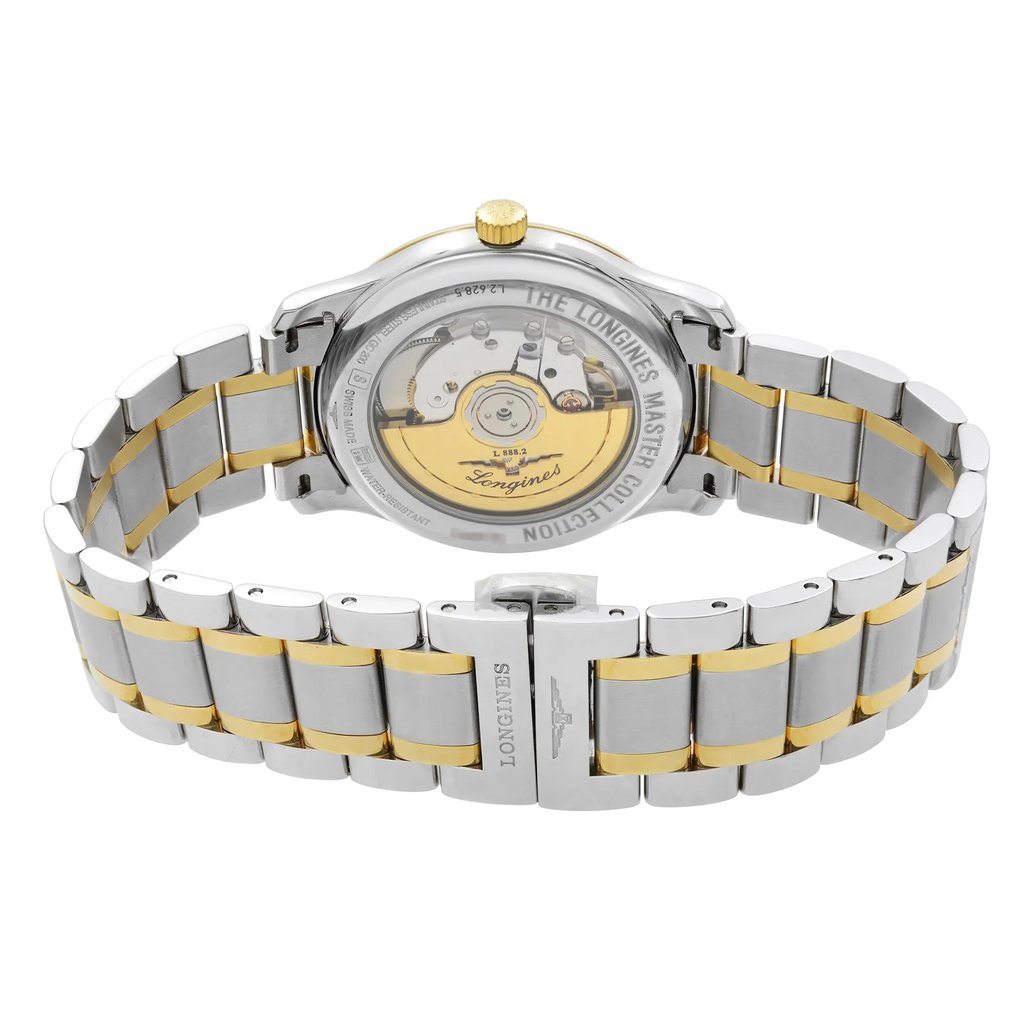 Back View Of Exhibition Back Case And Closed Stainless Steel Band Of Longines L2.628.5.77.7 Watch New With Defects Condition