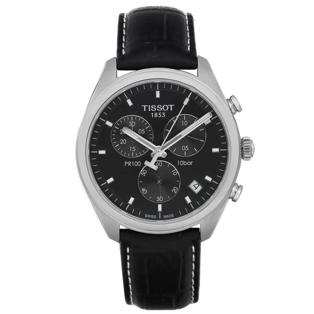 Front Full View Of Tissot T101.417.16.051.00 Stainless Steel Watch Display Model Condition Excellent