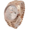 View Of Crown Facing Side Of Rolex 228235 Rose Gold Watch Pre Owned Condition