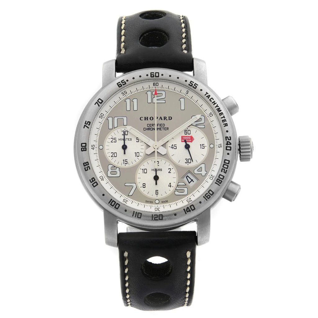 Front Full View Of Chopard N/A Titanium Watch Pre Owned Condition {Product Condition}