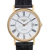 Up Close Front Facing Picture Of Longines L4.921.2.11.2 Stainless Steel Watch Pre Owned Condition