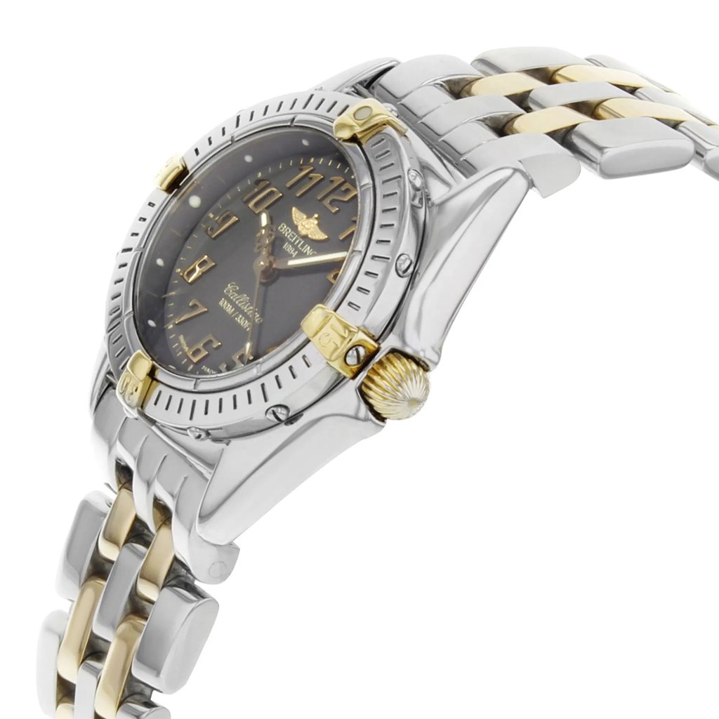 View Of Crown Facing Side Of Breitling B52045.1 Stainless Steel Watch Pre Owned Condition