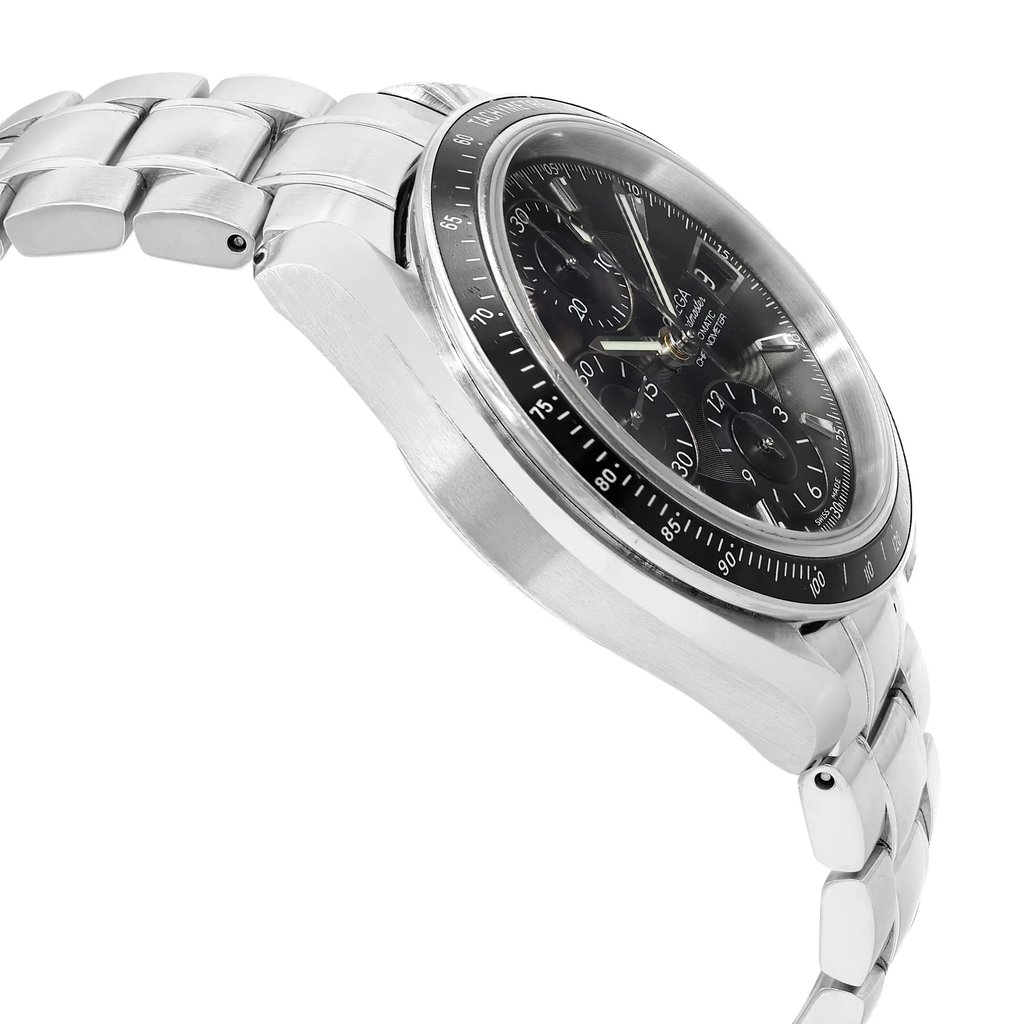 View Of Opposite Crown Facing Side Of OMEGA 3210.50.00 Stainless Steel Watch Pre Owned Condition