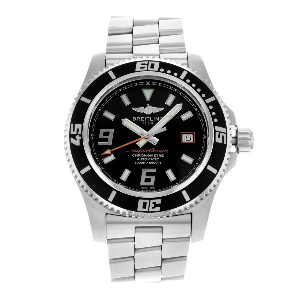 Front Full View Of Breitling A1739102/BA80-162A Stainless Steel Watch Display Model Condition {Product Condition}