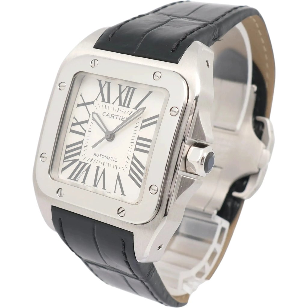 View Of Crown Facing Side Of Cartier W20073X8 Stainless Steel Watch Pre Owned Condition