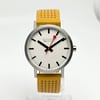 Front Full View Of Mondaine  A660.30360.16SBE Stainless Steel Watch Unworn Condition {Product Condition}