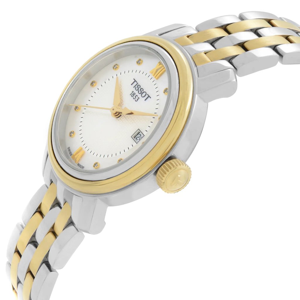 View Of Crown Facing Side Of Tissot T097.010.22.116.00 Stainless Steel Watch Display Model Condition