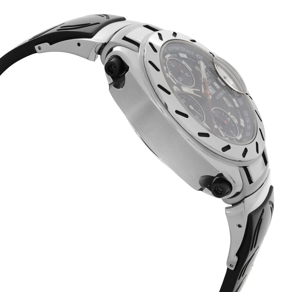 View Of Opposite Crown Facing Side Of Tissot T011.414.17.202.00 Stainless Steel Watch Display Model Condition