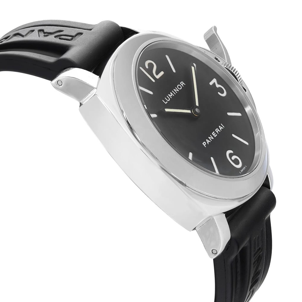 View Of Opposite Crown Facing Side Of Panerai PAM00002 Stainless Steel Watch Pre Owned Condition