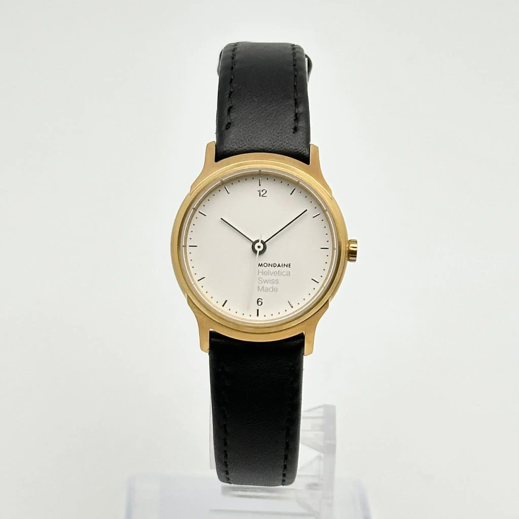 Front Full View Of Mondaine MH1.L1111.LB Stainless Steel Watch Display Model Condition Excellent