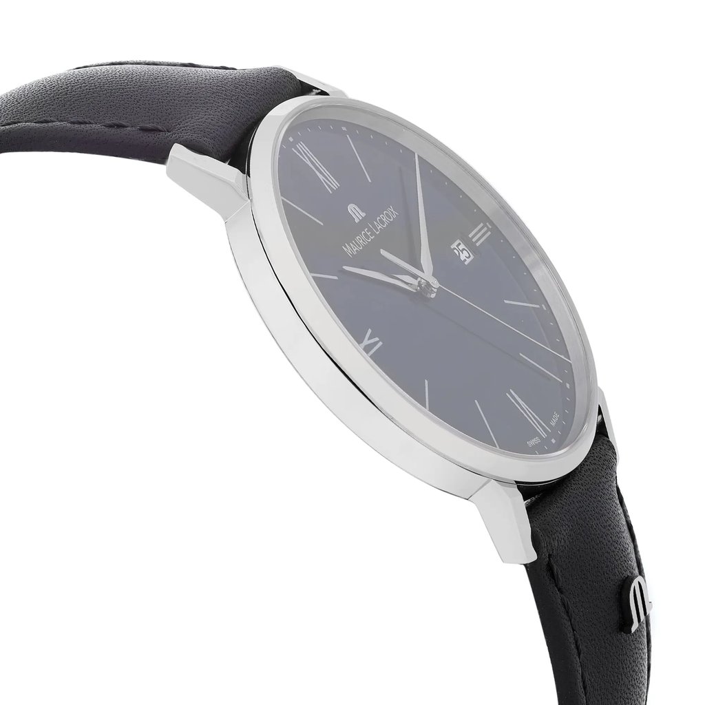 View Of Opposite Crown Facing Side Of Maurice Lacroix EL1087-SS001-310 Stainless Steel Watch Unworn Condition