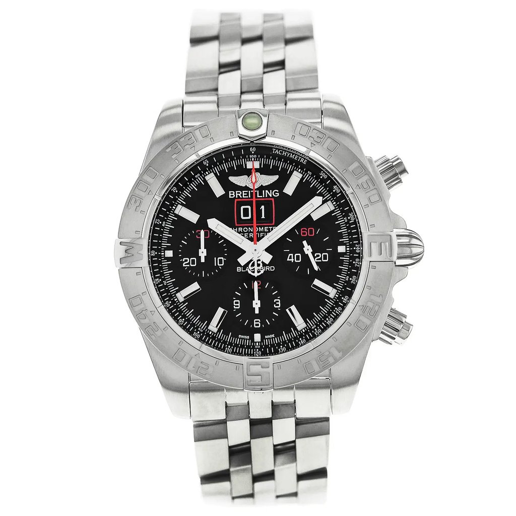 Front Full View Of Breitling A4436010/BB71-371A Stainless Steel Watch Display Model Condition {Product Condition}