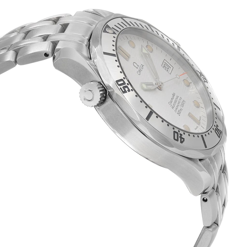 View Of Opposite Crown Facing Side Of OMEGA 2532.20.00 Stainless Steel Watch Pre Owned Condition