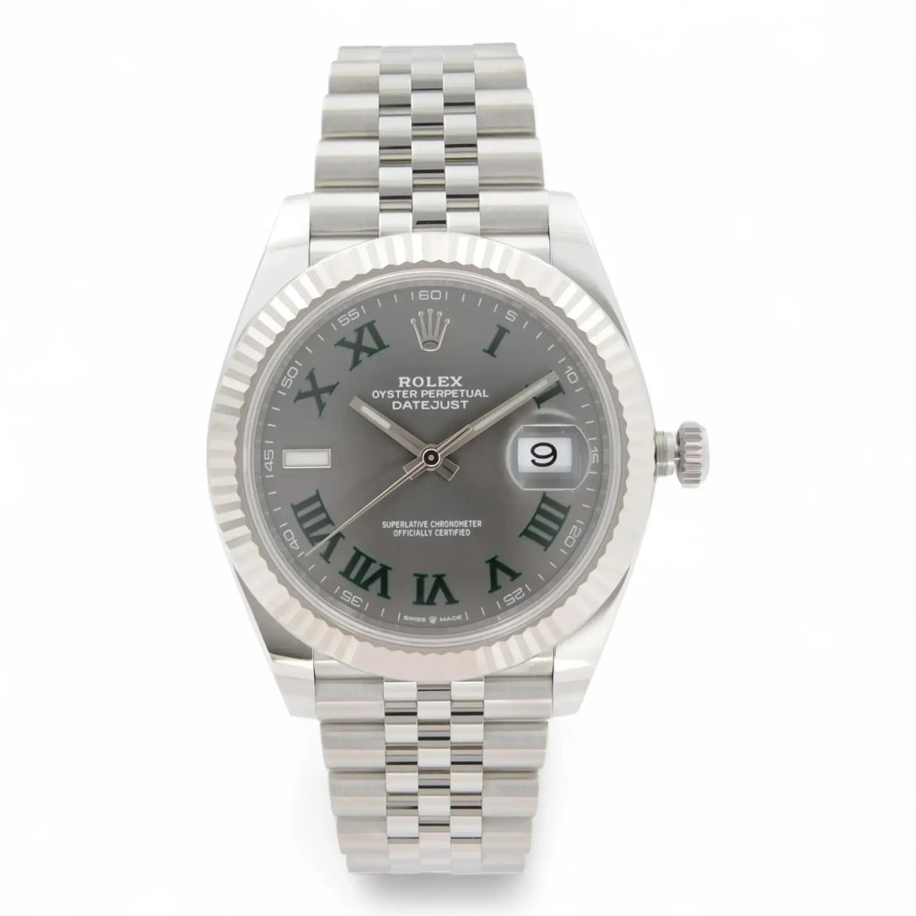 Front Full View Of Rolex 126334 Stainless Steel Watch Pre Owned Condition Excellent