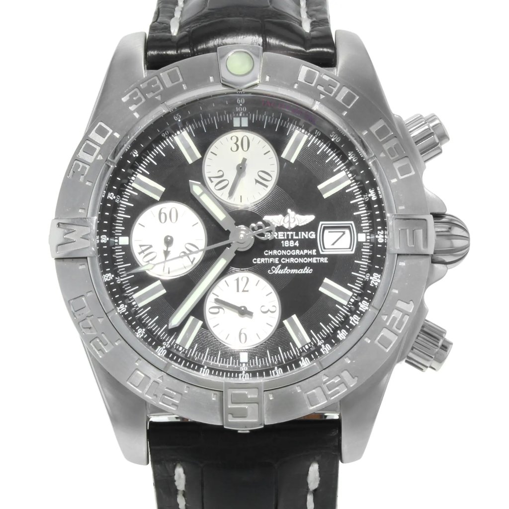 Up Close Front Facing Picture Of Breitling A1336410/B71 Stainless Steel Watch Pre Owned Condition