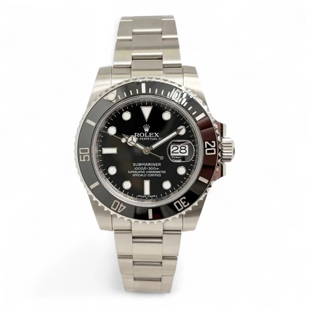 Front Full View Of Rolex 16610LN Stainless Steel Watch Pre Owned Condition Excellent