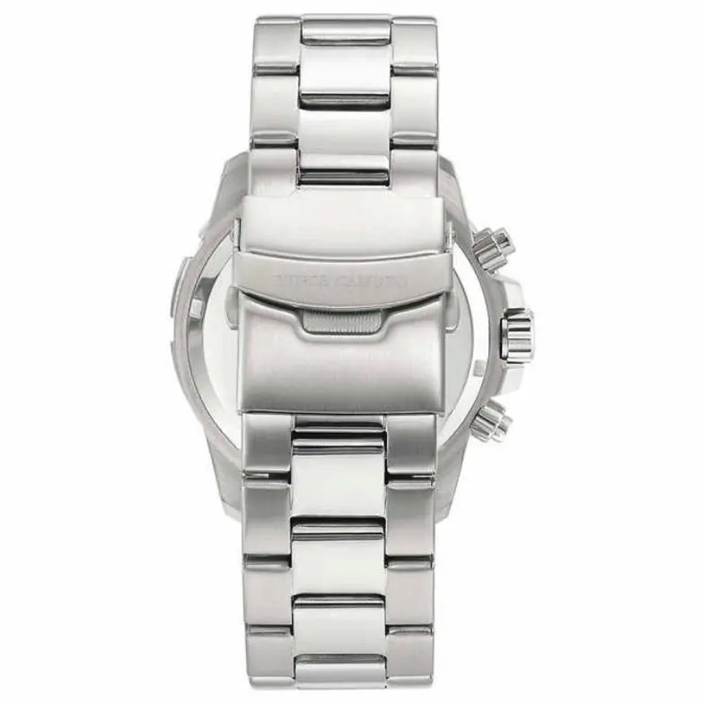 Back View Of Solid Back Case And Closed Stainless Steel Band Of Vince Camuto VC/1147GYSVST Watch Display Model Condition