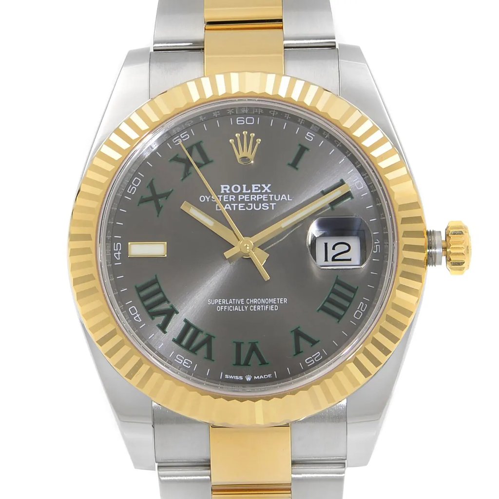 Up Close Front Facing Picture Of Rolex 126333 Stainless Steel Watch Unworn Condition