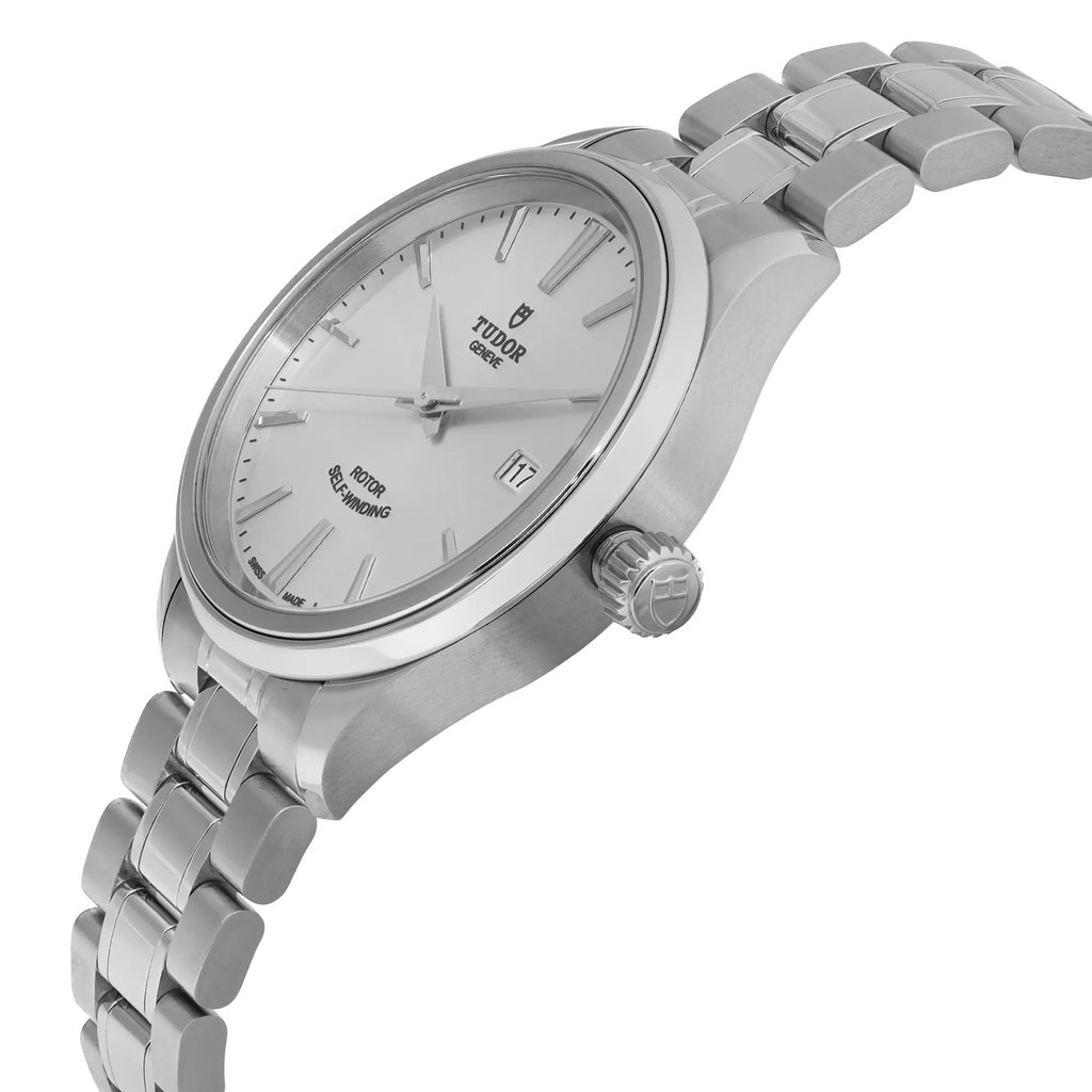View Of Crown Facing Side Of TUDOR 12500-0001 Stainless Steel Watch Unworn Condition