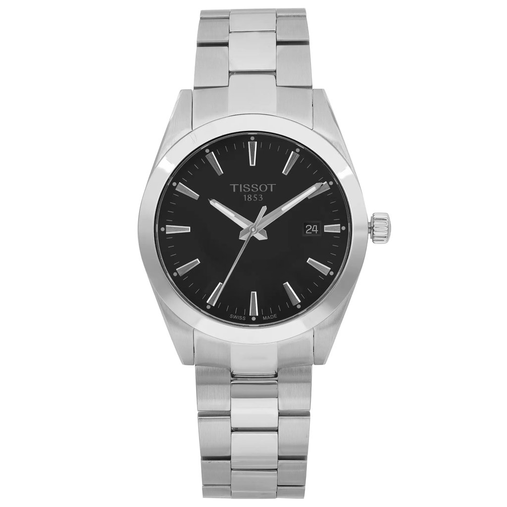 Front Full View Of Tissot T127.410.11.051.00 Stainless Steel Watch Display Model Condition Excellent