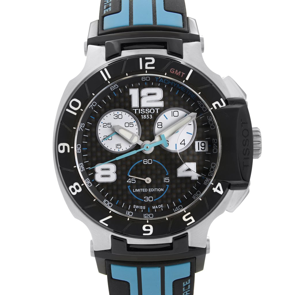 Up Close Front Facing Picture Of Tissot T048.417.27.207.00 Stainless Steel Watch Pre Owned Condition